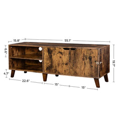 Solid Wood Olinda TV Stand for TVs up to 65" Adjustable Shelves