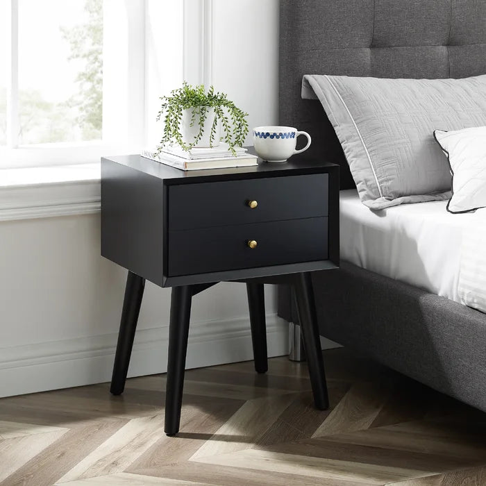 Olivet 24 Tall 1 Drawer Nightstand Mid Century Modern Style