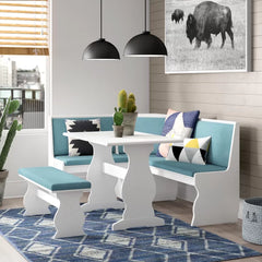 Capri Blue Olivia 5 - Person Breakfast Nook Dining Set