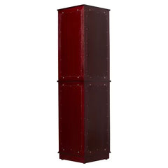 Cherry Olivian 26'' Wide Mirrored Back Curio Cabinet with Lighting Design