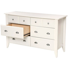 Olney 6 Drawer 54.63'' W Soft White Durable Smooth Metal Runners