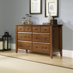 Oiled Oak Olney 6 Drawer 54.63'' W Quick and Easy Assembly