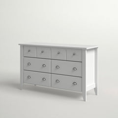 Olney 6 Drawer 54.63'' W Soft White Durable Smooth Metal Runners
