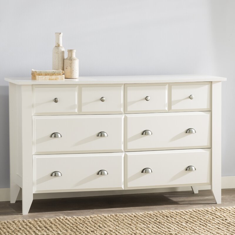Olney 6 Drawer 54.63'' W Drawers Feature Metal Runners