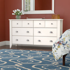 Olney 6 Drawer 54.63'' W Soft White Durable Smooth Metal Runners
