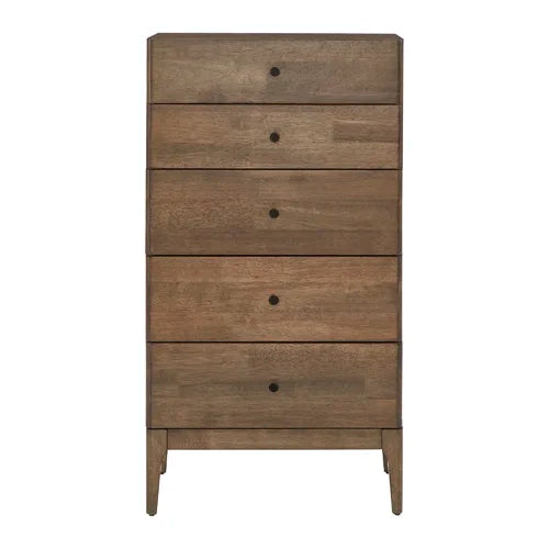 Olympia 5 Drawer 25.55'' W Chest Has a Solid and Engineered Wood Frame