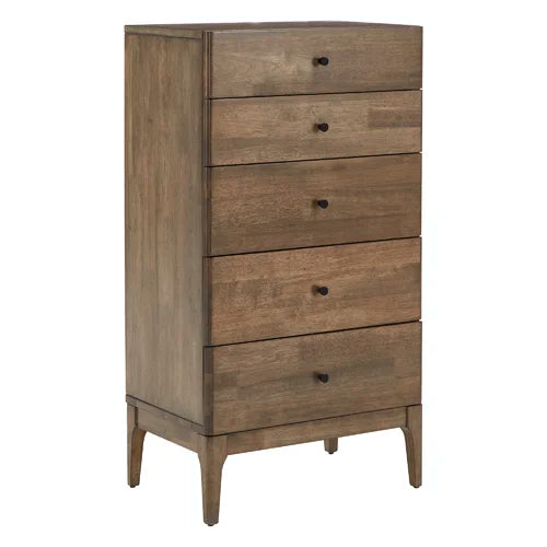 Olympia 5 Drawer 25.55'' W Chest Has a Solid and Engineered Wood Frame