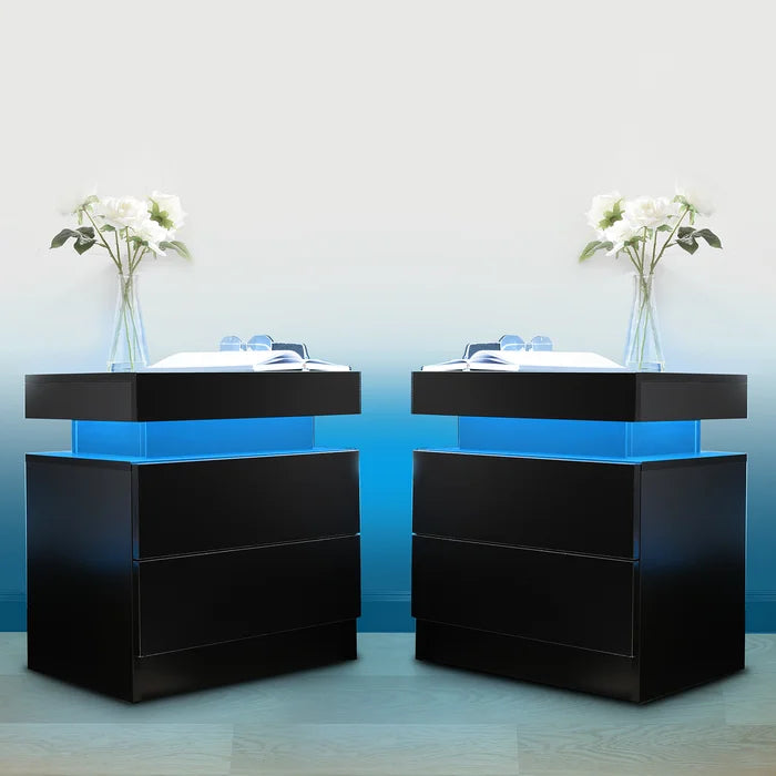 Oneisha 20.5'' Tall 2 - Drawer Bachelor's Chest Modern Design (Set of 2)