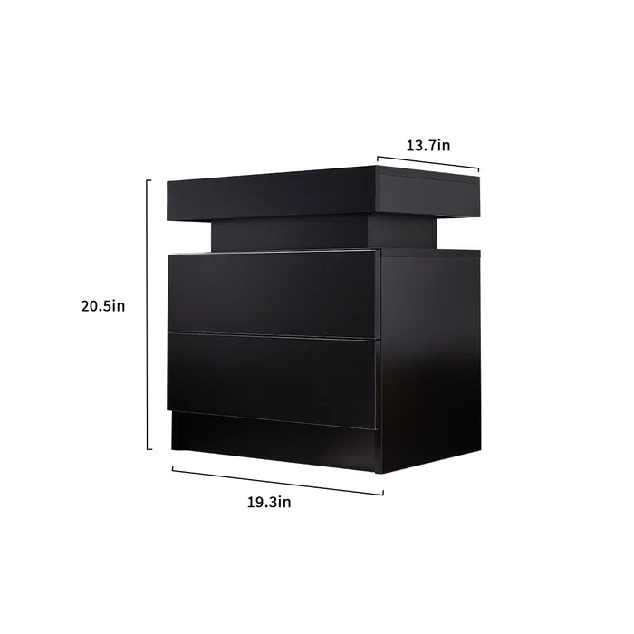 Oneisha 20.5'' Tall 2 - Drawer Bachelor's Chest Modern Design (Set of 2)