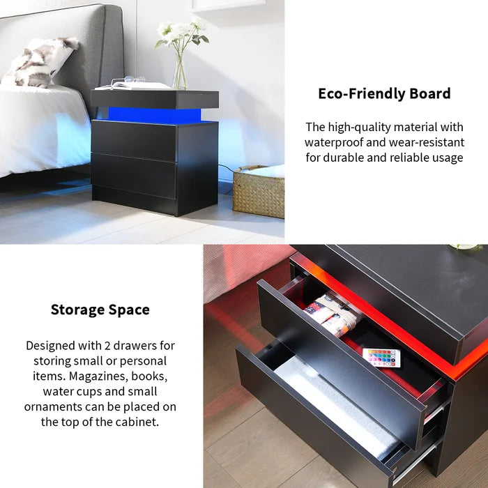 Oneisha 20.5'' Tall 2 - Drawer Bachelor's Chest Modern Design (Set of 2)