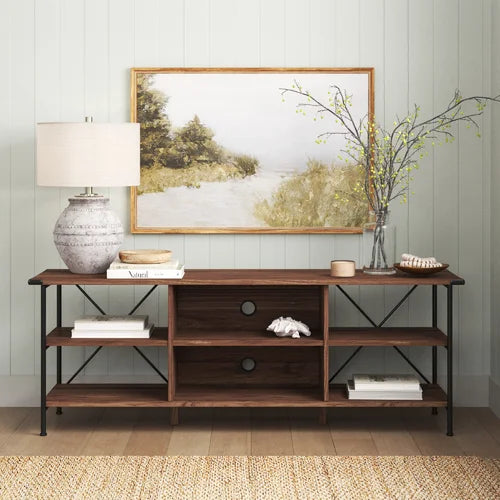 Orman TV Stand for TVs up to 65" Features a Walnut Wood Grain Finish