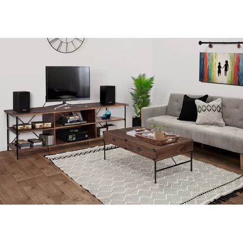 Orman TV Stand for TVs up to 65" Features a Walnut Wood Grain Finish