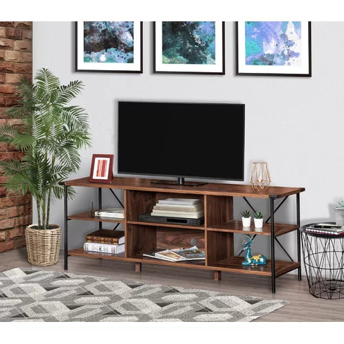 Orman TV Stand for TVs up to 65" Features a Walnut Wood Grain Finish