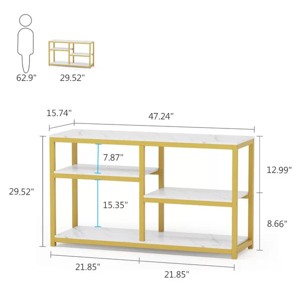 TV Stand for TVs up to 50" Manufactured Wood Anti-Scratch and Water-Proof