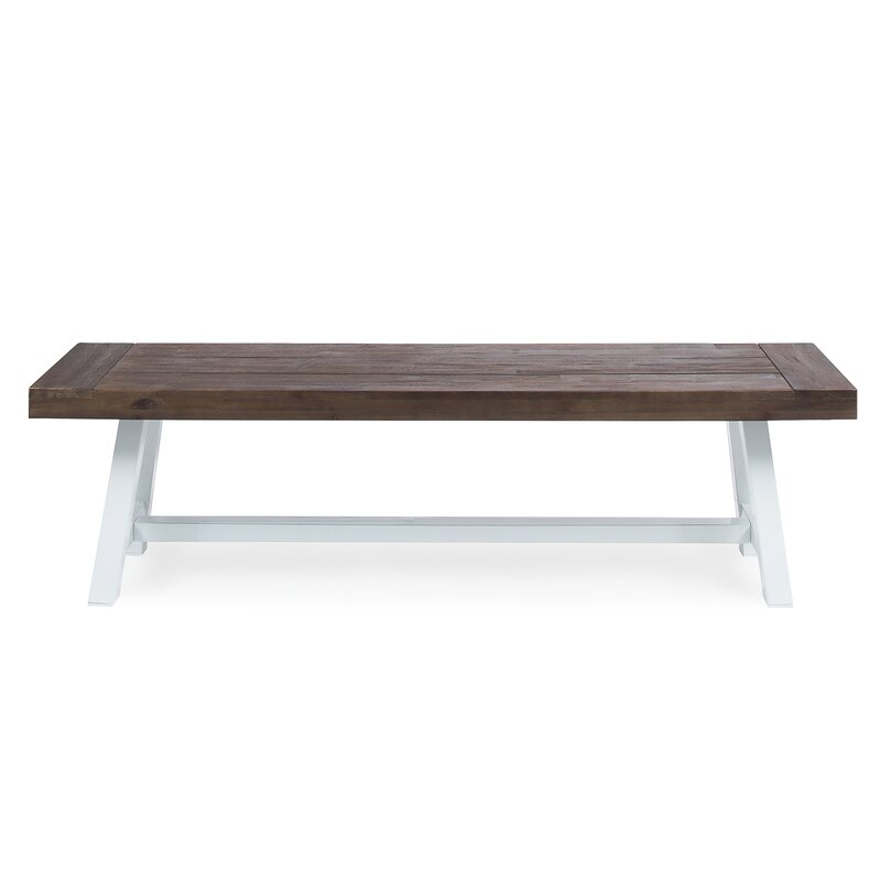 Sandblast Dark Brown/White Wood Bench Add A Perfect Focal Point to your Kitchen Space with this Wood Bench