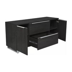 Espresso Ose 63'' Wide 2 Drawer Lateral Filing Cabinet Heavy Duty Construction
