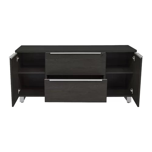 Espresso Ose 63'' Wide 2 Drawer Lateral Filing Cabinet Heavy Duty Construction