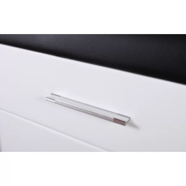 Black / White Ossafa 17.3'' Tall 2 - Drawer Plastic Nightstand