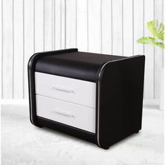 Black / White Ossafa 17.3'' Tall 2 - Drawer Plastic Nightstand