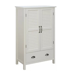 White Ottery 45'' Tall 2 - Door Accent Cabinet Adjustable Shelves