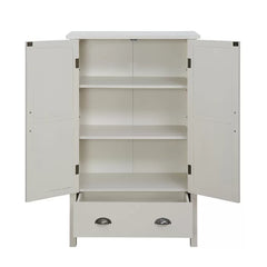 White Ottery 45'' Tall 2 - Door Accent Cabinet Adjustable Shelves