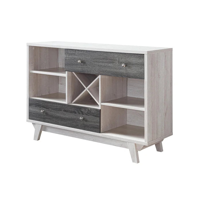 47.25'' Wide 2 Drawer Manufactured Wood with Wine Bottle Storage Perfect for Organize
