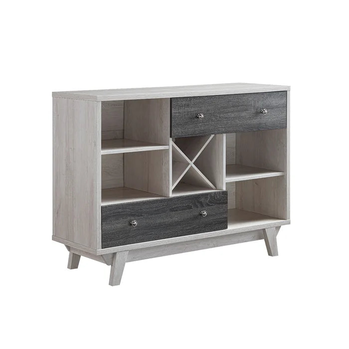 47.25'' Wide 2 Drawer Manufactured Wood with Wine Bottle Storage Perfect for Organize