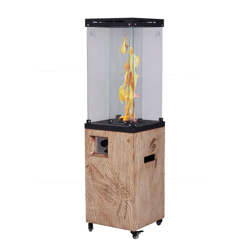 Oak Outdoor Square Flame 41000 BTU Propane Patio Heater Design