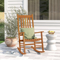 Outdoor Rocking Solid Wood Chair Perfect for A Classic Seat in your Outdoor Curved Seat and Back Lend