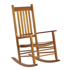 Outdoor Rocking Solid Wood Chair Perfect for A Classic Seat in your Outdoor Curved Seat and Back Lend