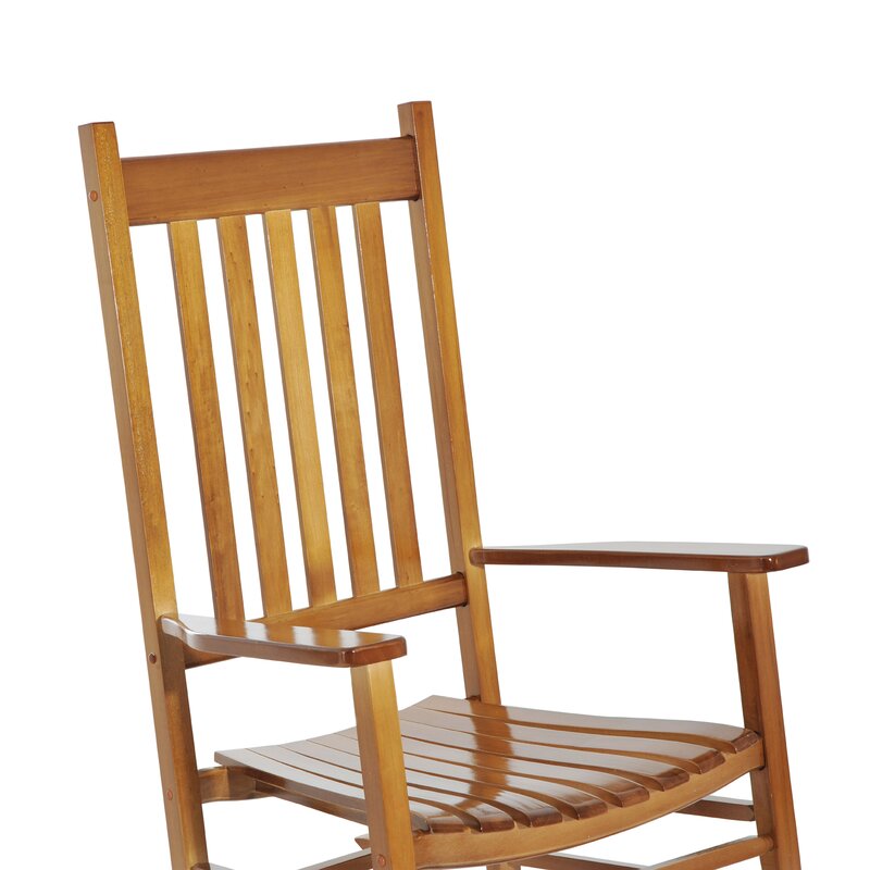 Outdoor Rocking Solid Wood Chair Perfect for A Classic Seat in your Outdoor Curved Seat and Back Lend