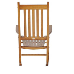 Outdoor Rocking Solid Wood Chair Perfect for A Classic Seat in your Outdoor Curved Seat and Back Lend