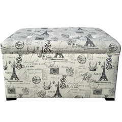 Onyx Outten Upholstered Storage Bench Gets A Touch of Parisian Flair with this Stylish Storage Bench