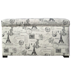 Onyx Outten Upholstered Storage Bench Gets A Touch of Parisian Flair with this Stylish Storage Bench