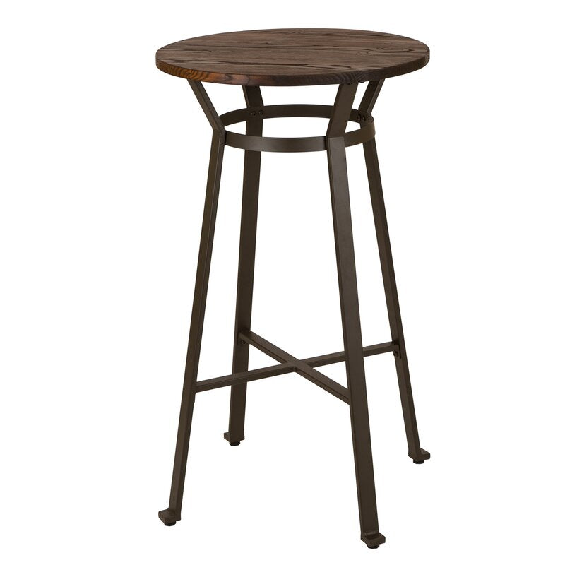 Rustic Overstreet Bar Height 23.62'' Iron Dining Table
