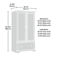 Palladia Armoire Smooth Metal Runners for Easy Access