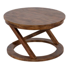 Walnut Paloma Solid Wood Trestle Coffee Table Modern Design