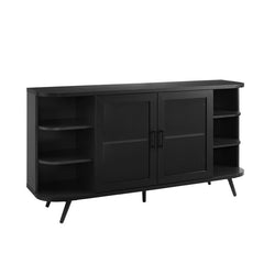 Black Palombo 58'' Wide Sideboard Delivers Sleek Storage and Display Space
