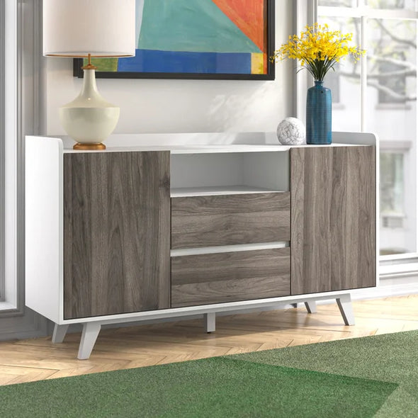 Slate Gray/White Palomino 58'' Wide 2 Drawer Sideboard
