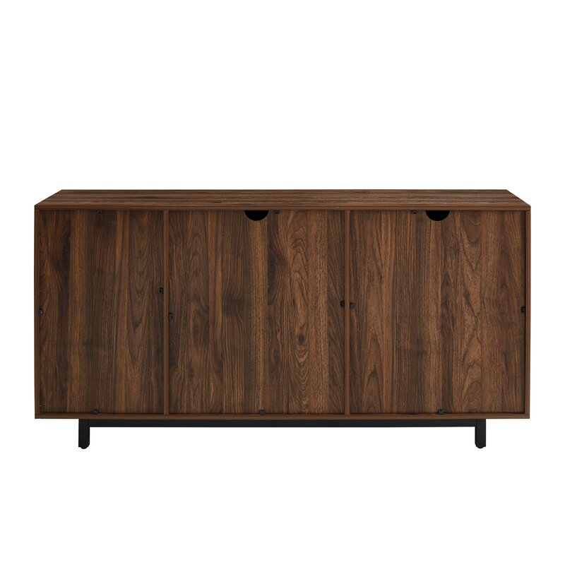 Dark Walnut Palos 60'' Wide Sideboard Made of Engineered Wood