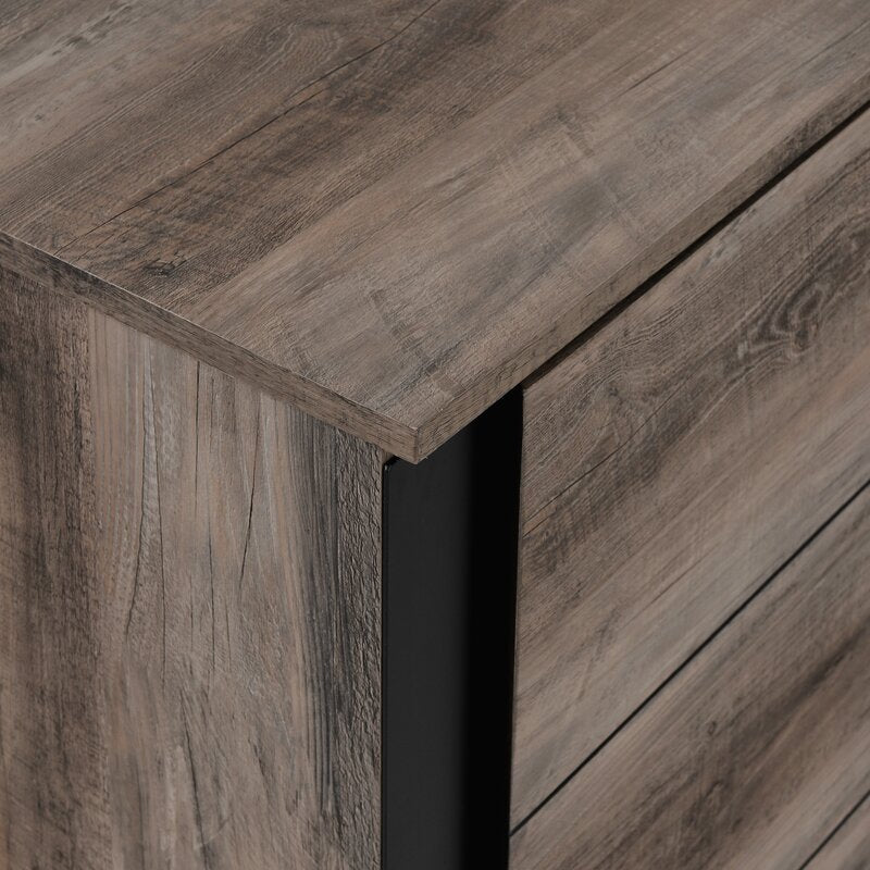 Gray Wash Palos 60'' Wide Sideboard Made of Engineered Wood with Natural