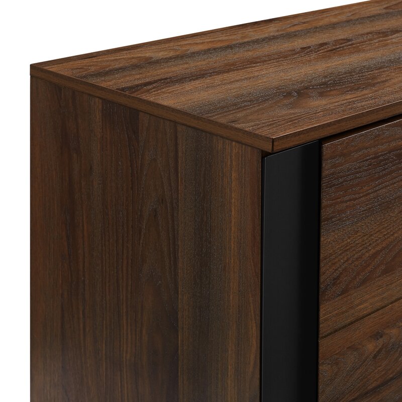 Dark Walnut Palos 60'' Wide Sideboard Engineered Wood with Natural Wood Grain