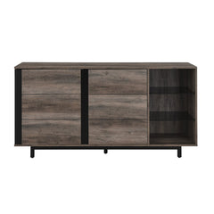 Gray Wash Palos 60'' Wide Sideboard Made of Engineered Wood with Natural