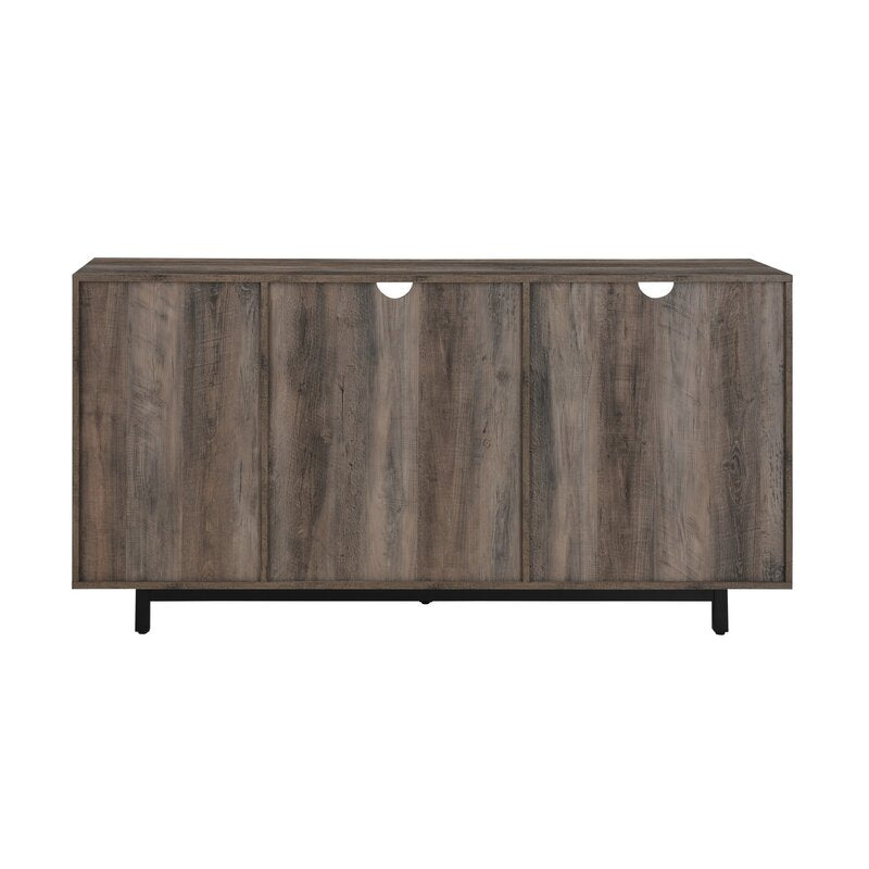 Gray Wash Palos 60'' Wide Sideboard Made of Engineered Wood with Natural