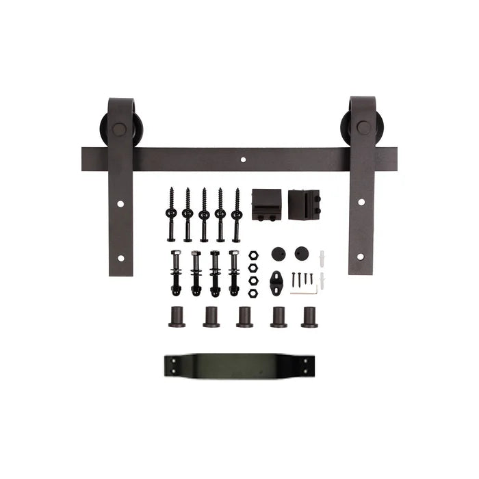 36" x 84" Unfinished Paneled Wood Castle Series Barn Door without Installation Hardware Kit