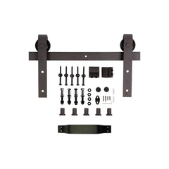 36" x 84" Unfinished Paneled Wood Castle Series Barn Door without Installation Hardware Kit
