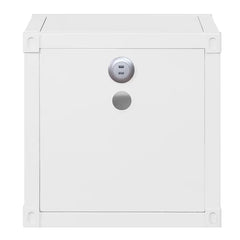 White Parke 20'' Tall Metal Nightstand Perfect Organize