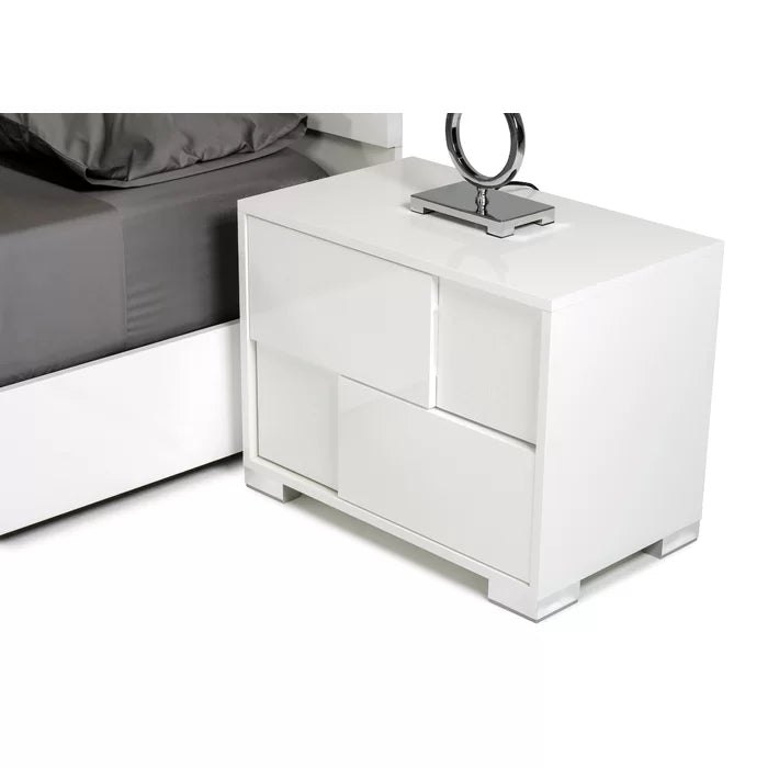 Parman 21'' Tall 2 - Drawer Nightstand in White
