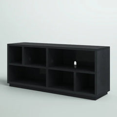Black Grain Partain TV Stand for TVs up to 65" Built From Engineered Wood