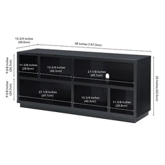 Black Grain Partain TV Stand for TVs up to 65" Built From Engineered Wood